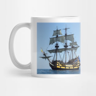 Warship on Calm Seas Mug